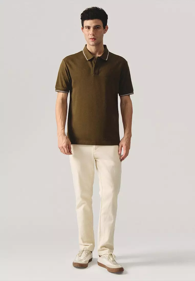 Premium Regular Fit Polo Shirt With Contrast Tipping