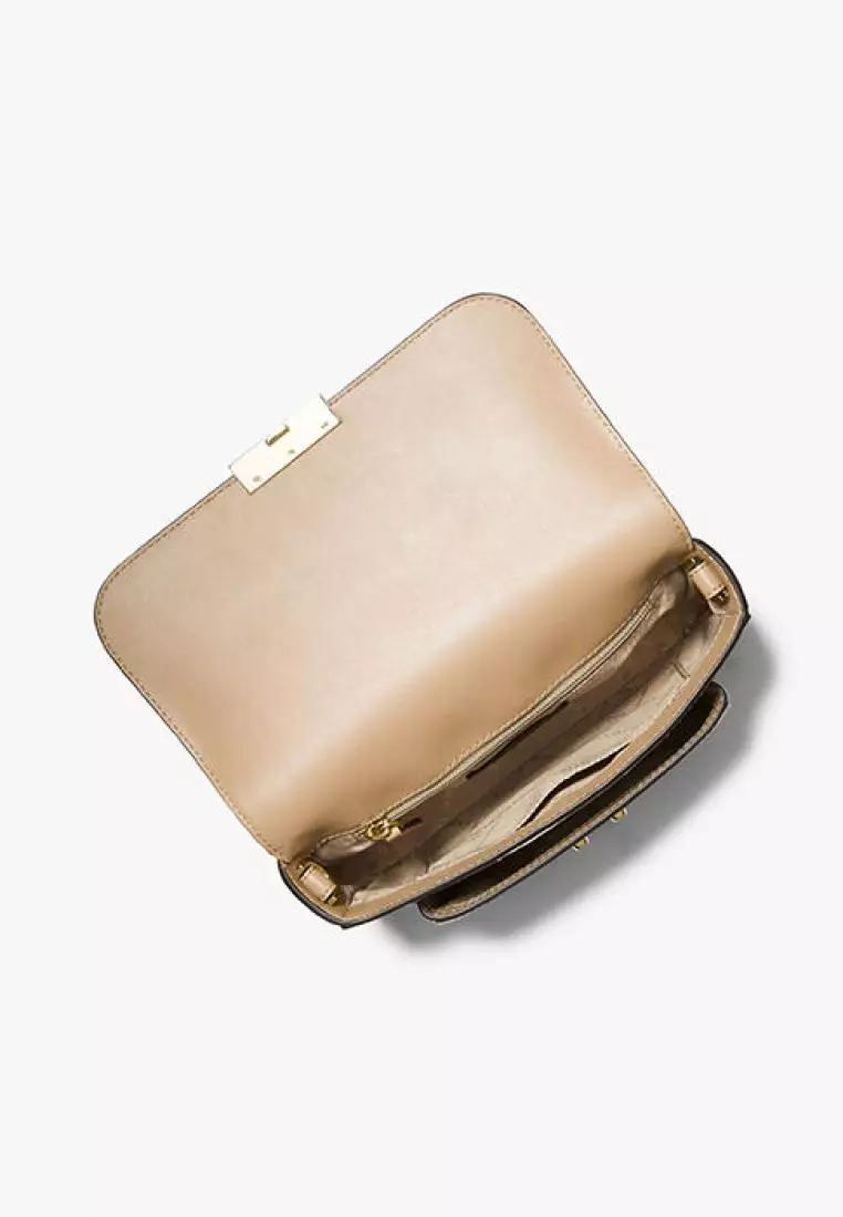 Michael Kors Sloan Editor Medium Logo Shoulder Bag Camel Multi