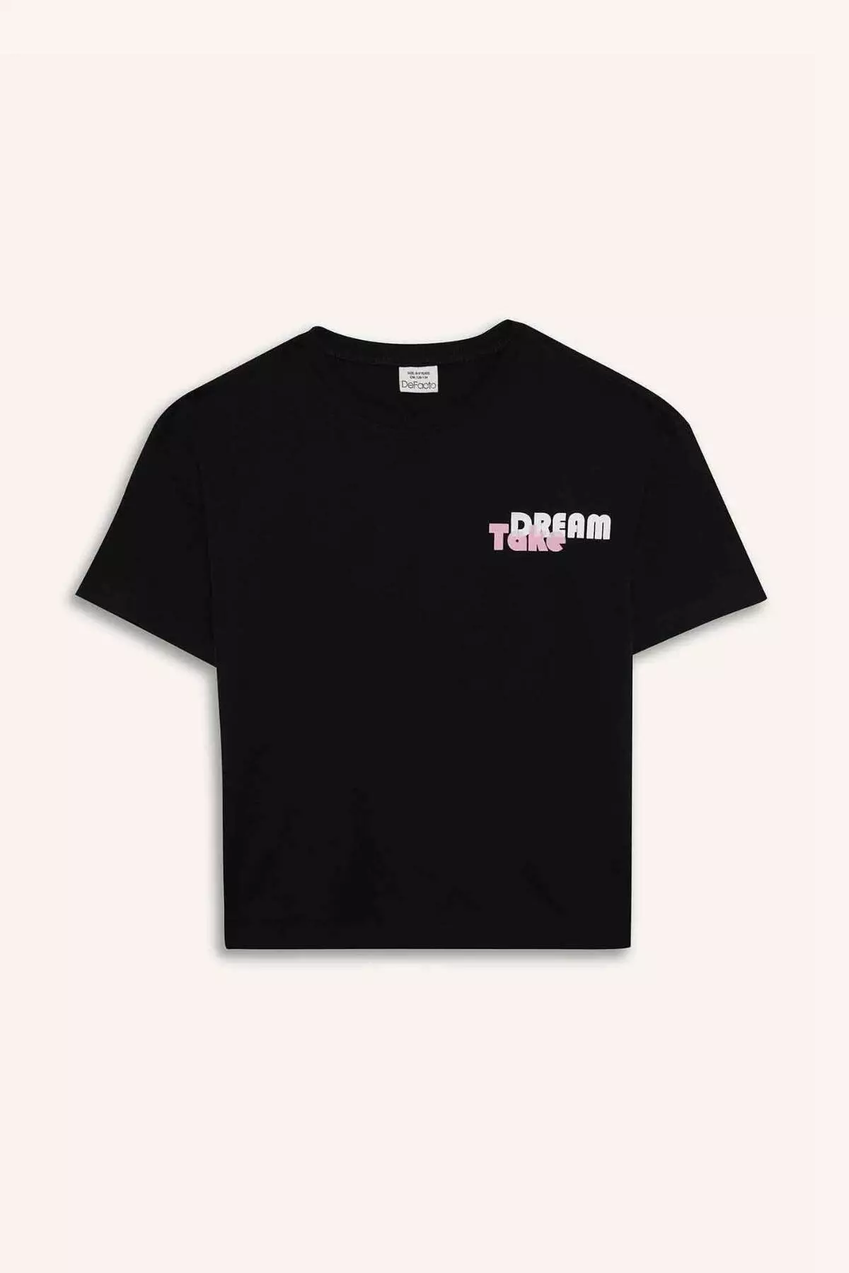 Girls' Relax Fit Crew Neck Srt Printed Short Sleeve T-Shirt E0354A825Sm