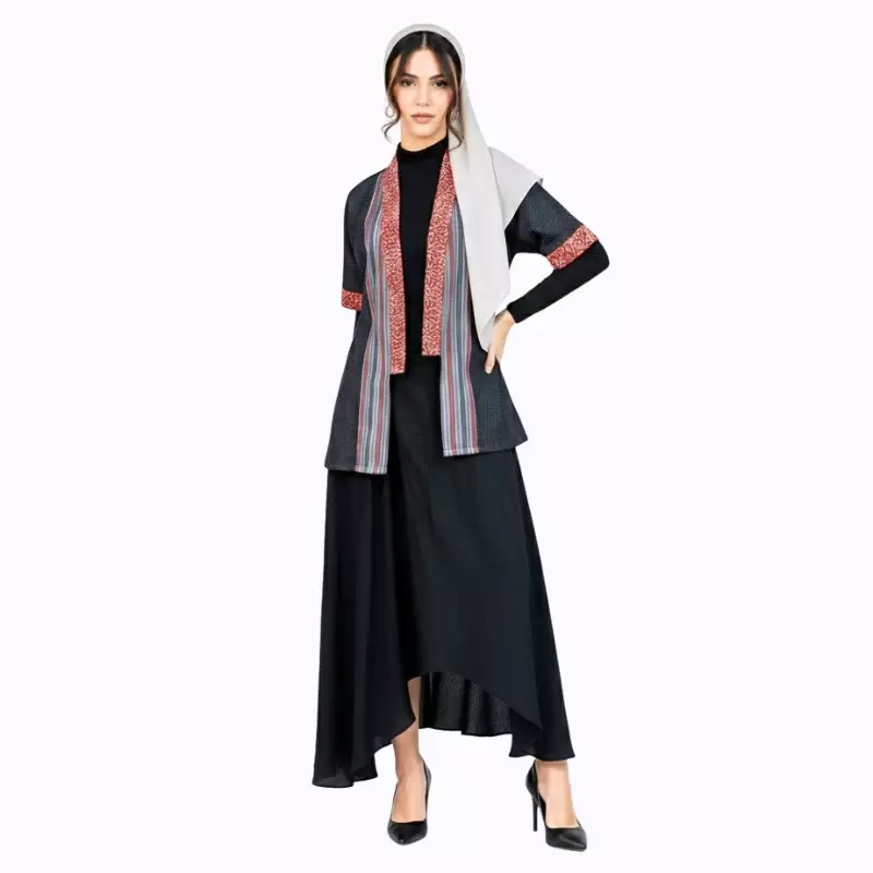 Blazer Batik Wanita - Bhatara Batik Fujiyama - Atasan Batik Modern Lengan Pendek