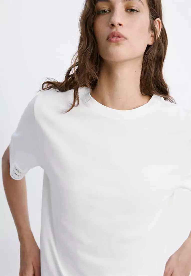 Cotton Top With Broderie Anglaise Details