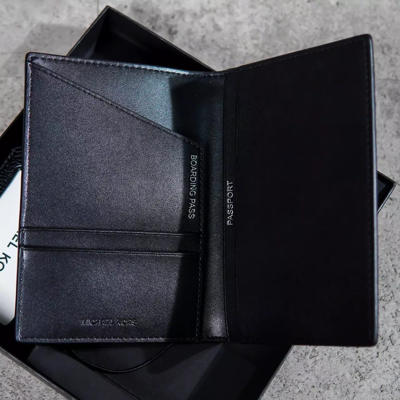 Dompet MICHAEL KORS SILVER BLACK WALLET SET GIFT BOX 100% ORIGINAL