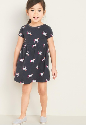 Shop Old Navy Printed Fit Flare Dress For Toddler Girls Online On Zalora Philippines
