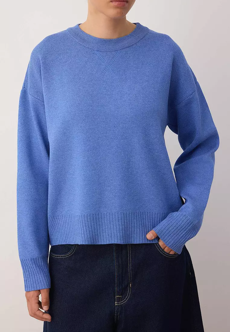 Wide Pattern Basic Knitwear Sweater