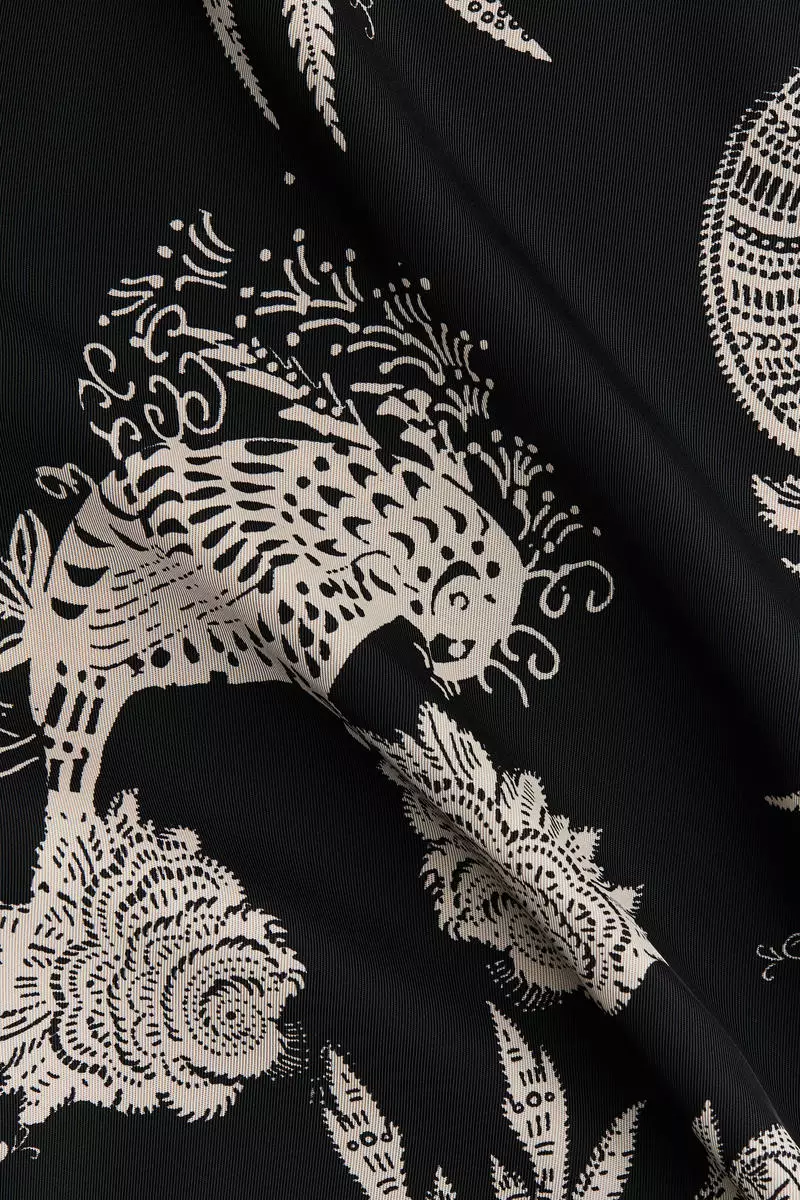 Printed pull-on trousers