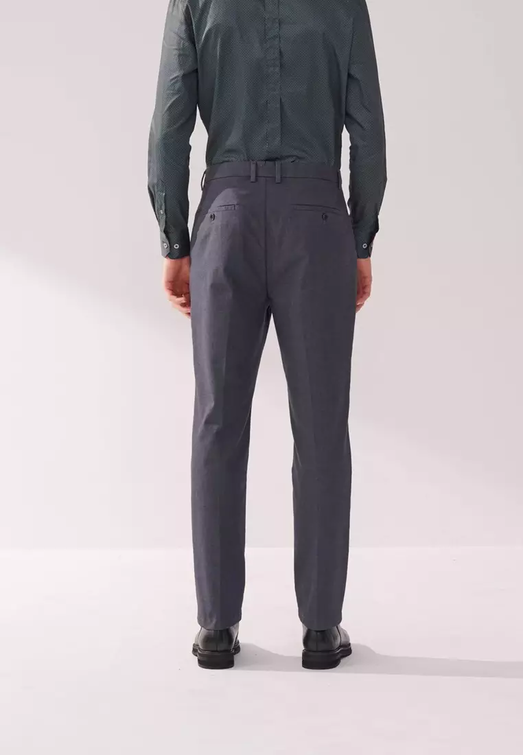 Denim Regular-Fit Stretch Casual Pants