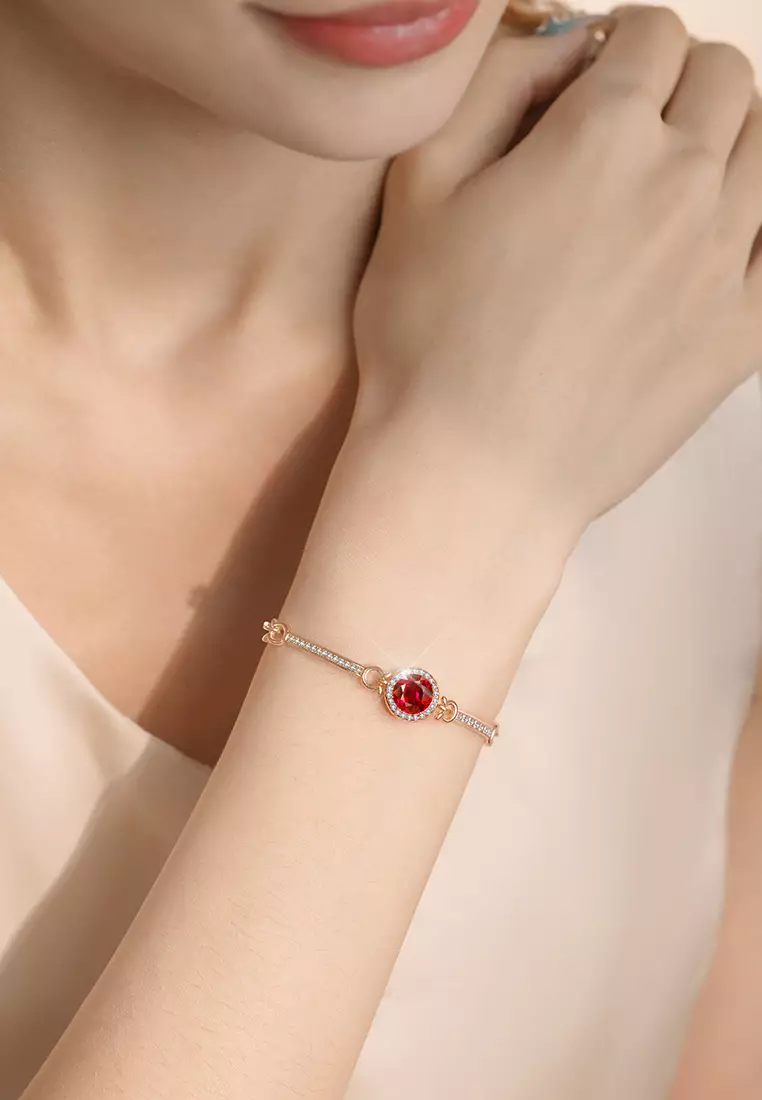 Gelang Wanita Titanium Original Fashion Korea Zirkon 5A Perhiasan Cewek Bracelets