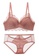 ZITIQUE pink Comfortable Lace Non-steel Ring Breathable Bra Set-Pink 9DA87US44D378CGS_1
