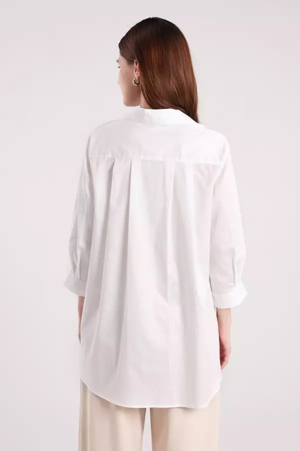 Minimal x Devina Putri - Xaviera - Kemeja A Line - White Colour White