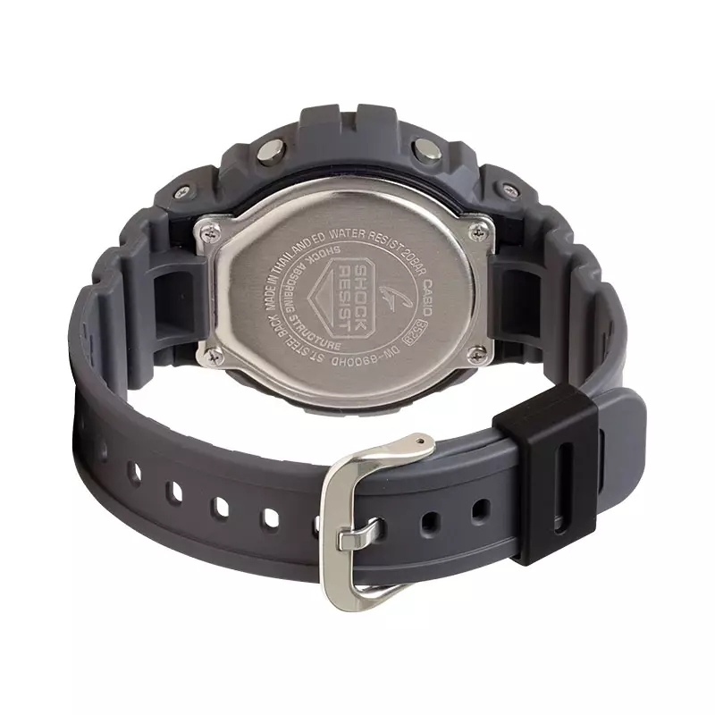 Jam Tangan Pria Casio G-Shock DW-6900HD-8DR Hidden Glow Series Digital Luminous Dial Grey Resin Band