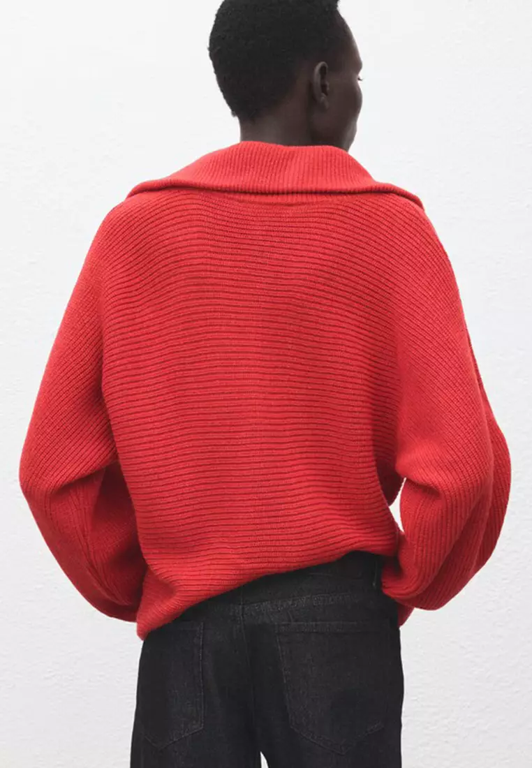 Jual Mango Polo-Neck Ribbed Sweater Original 2026 | ZALORA Indonesia