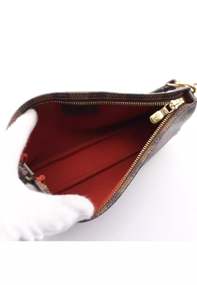 Louis Vuitton LV mini pochette accessories Brown Leather ref