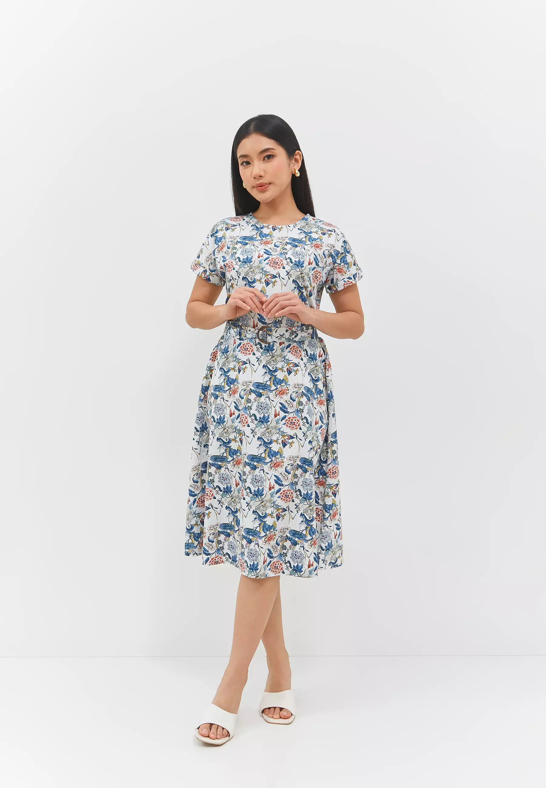 Gemma Flower Blue Dress (G.43137)