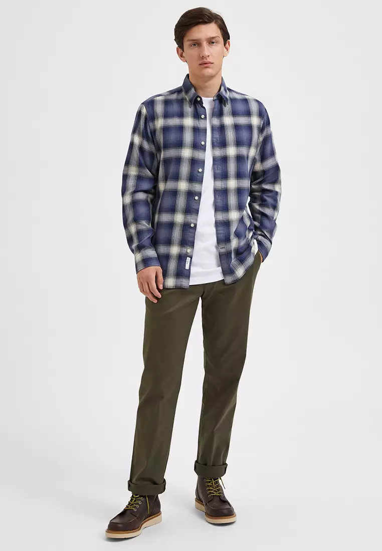 Mens casual deals check shirts