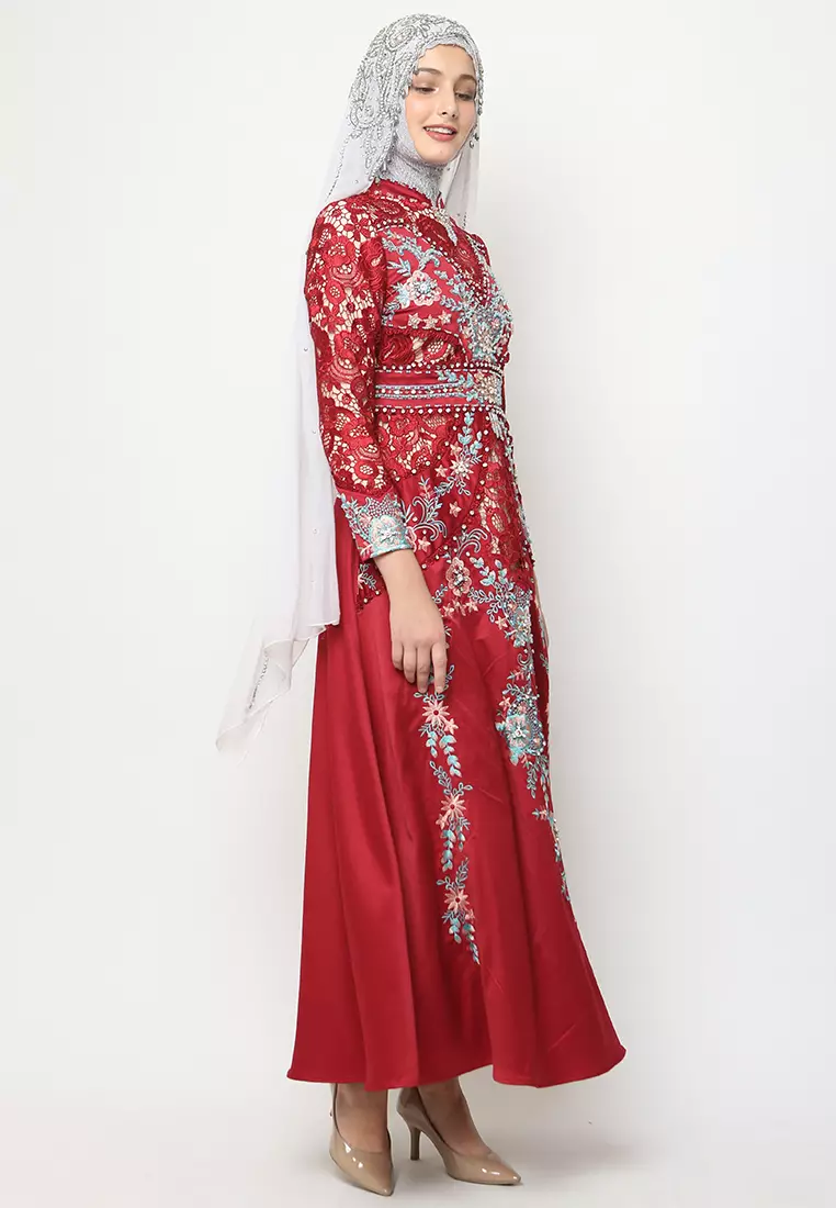 Bibiq Gamis Brokat Satin