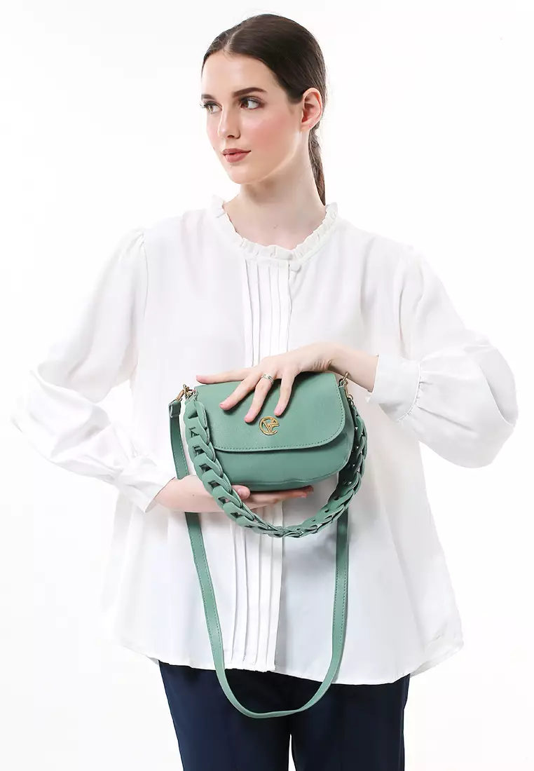 Lika Tas Two Ropes Wanita Design Simple High Quality Premium - Soft Green