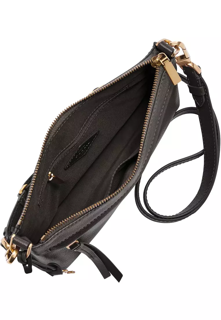 Fossil black crossbody bag deals