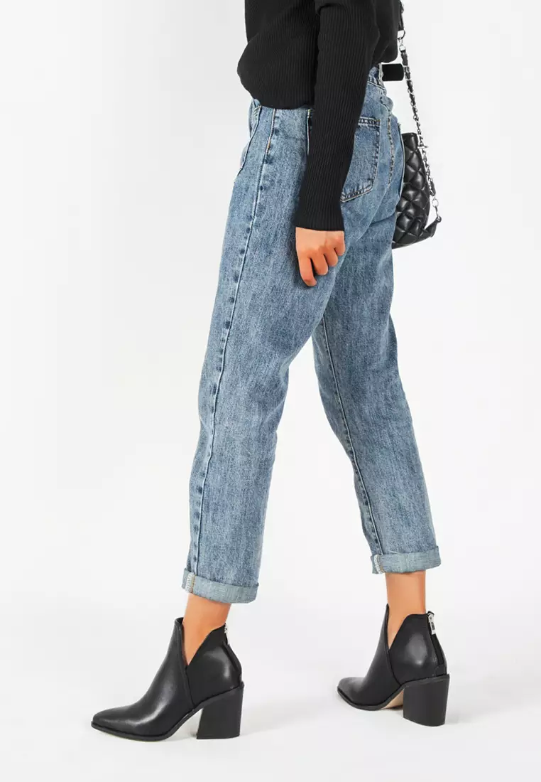 8CM Synthetic Leather Ankle Boots WTY1189-1