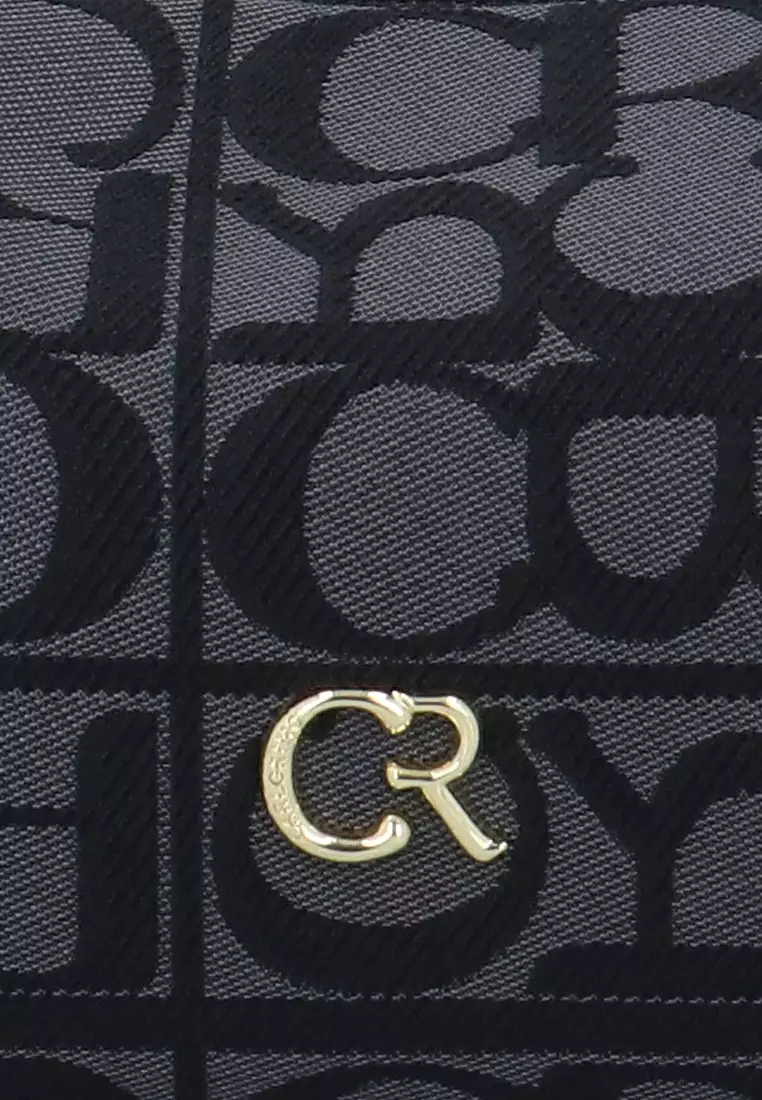 Carlo GEO Jacquard Ellie Pocketed Bag - Black