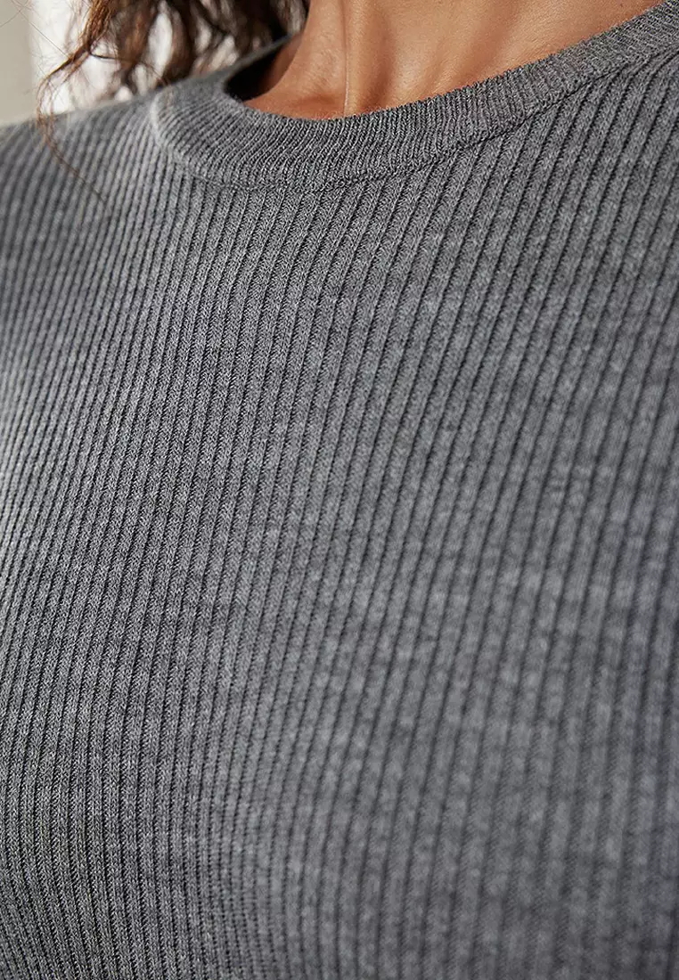 Belt Detailed Sweater Dress