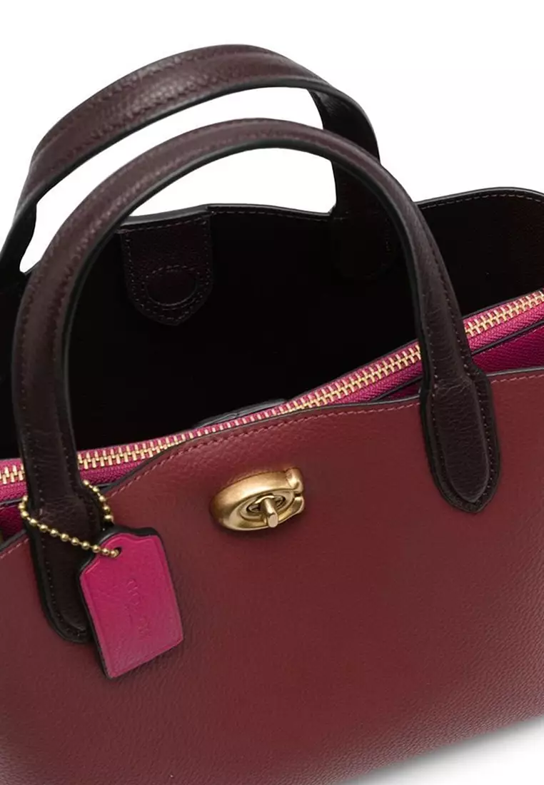 網上選購 Coach COACH Willow Tote 24 In Colorblock Cherry C8561 2024 系列