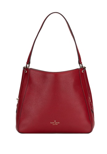 Kate Spade red Kate Spade Leila Medium Triple Compartment Shoulder Bag - Red Currant EB789ACB11EE88GS_1