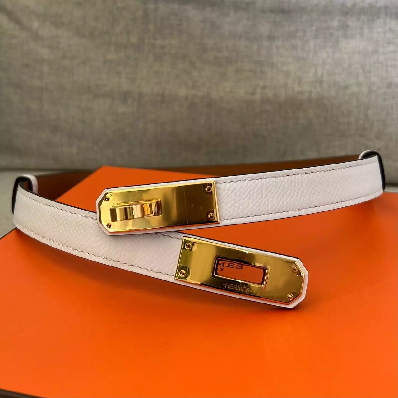 Jual Hermes Kelly Belt 18mm Blanc Epsom Ghw Original 2025 ZALORA