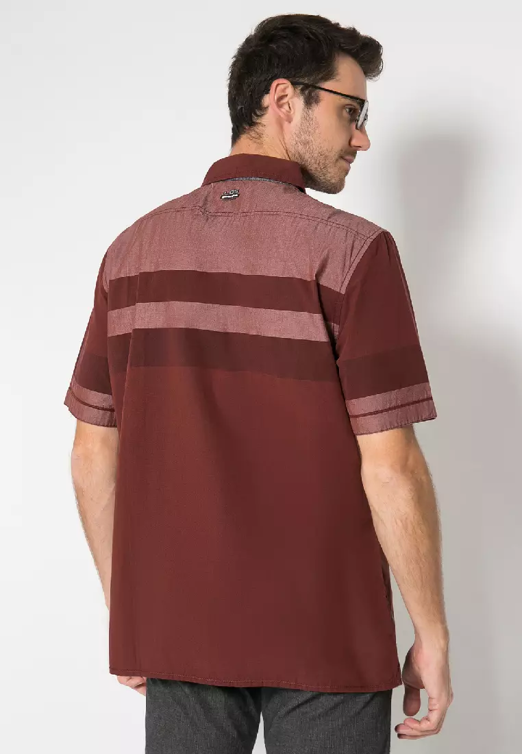 LGS - Regular Fit - Kemeja Casual - Merah - Motif - CSH.270.S570.1098