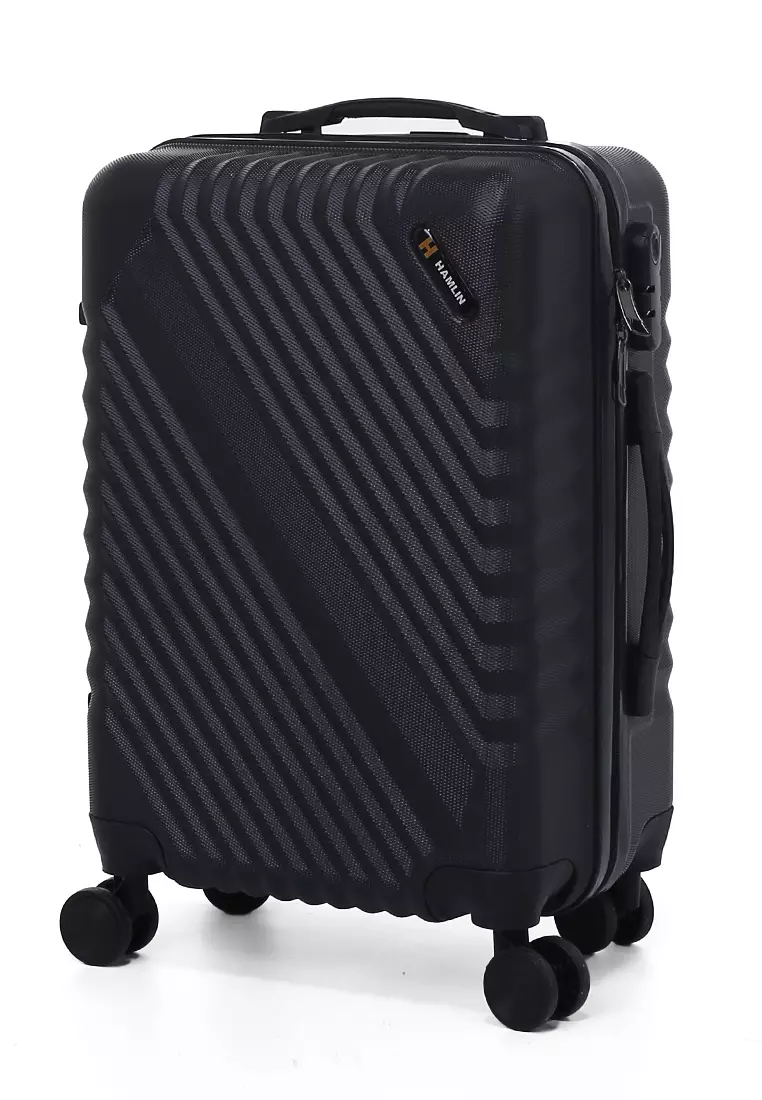 Carlton Koper Unisex Size 20 Inch Travel Bag Large Compartment Kunci Kode Angka Material Fiber ABS ORIGINAL - Black