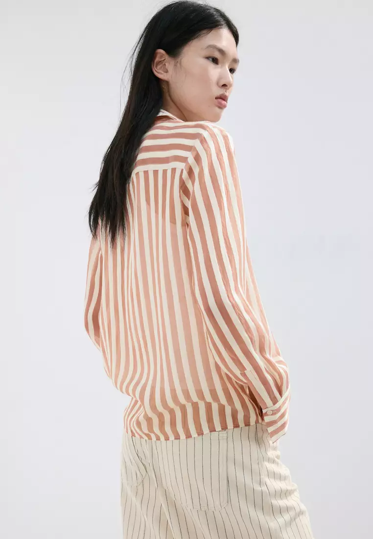 Semi-Transparent Striped Shirt