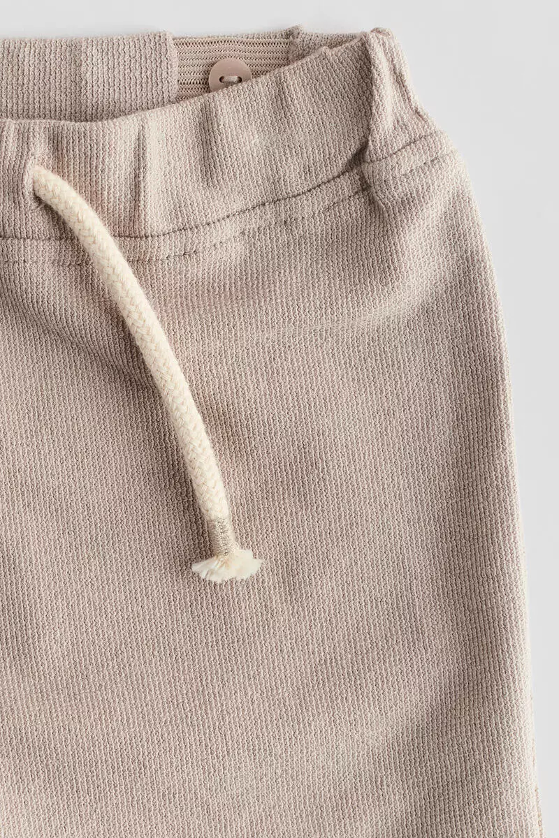 Textured jersey trousers