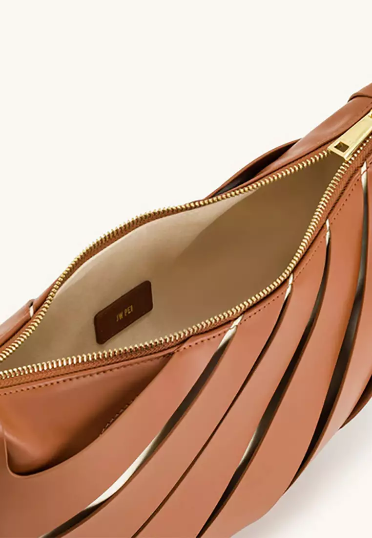 Jana Hollow Out Shoulder Bag - Brown