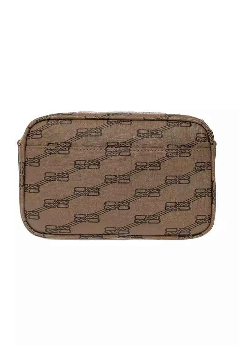 Signature Medium Camera Bag Bb Monogram Coated Canvas in Beige