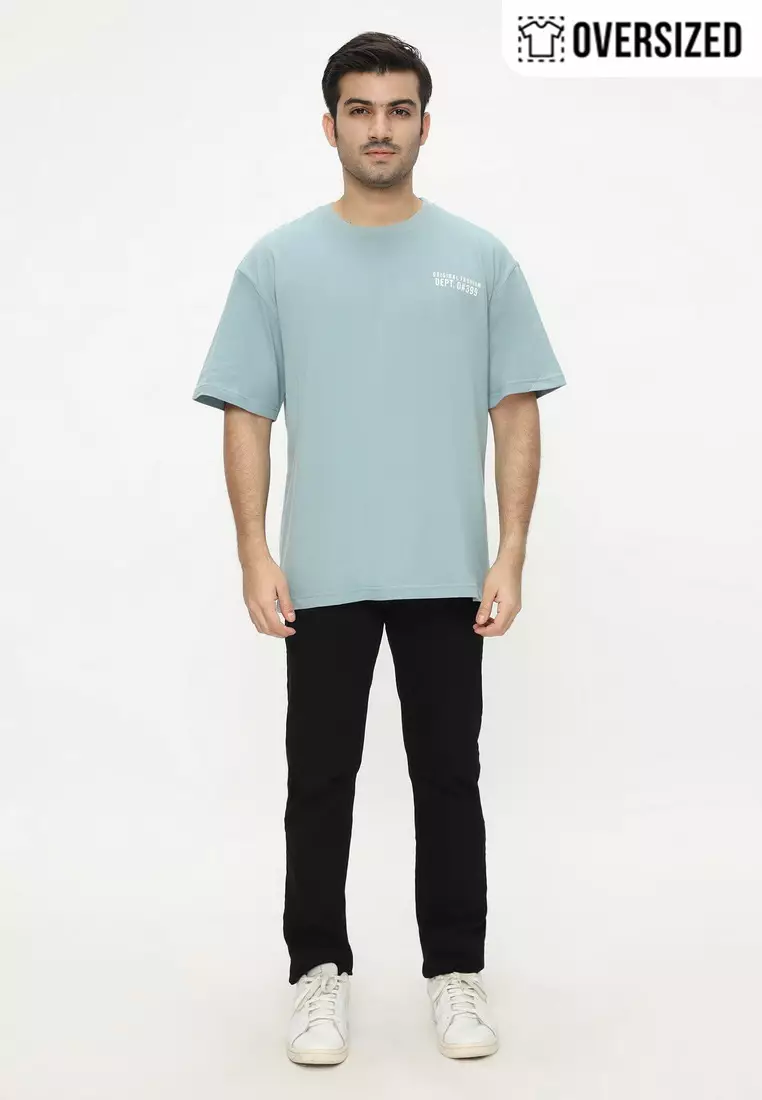 NX T-Shirt Cotton Combed Tebal Oversized Pria 2079370491