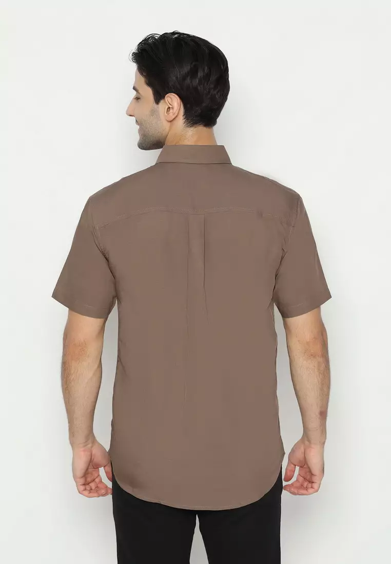 POLICE Kemeja Polos Cotton Regular Fit Pria