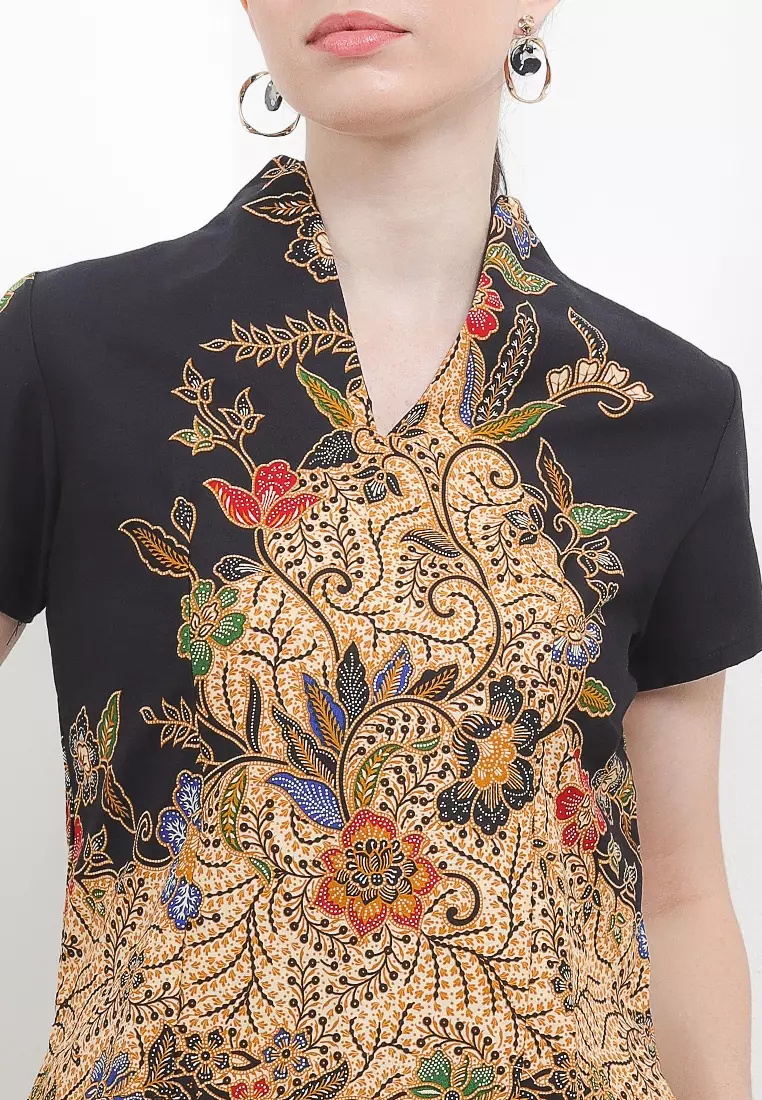 Blouse Swan-Necked CAP-SlV+Lining