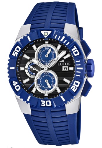 Lotus Men's Watch LOT L15778/4 Chronograph Black Blue Polyurethane