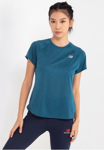 New Balance blue Impact Run Short Sleeves T-Shirt 0A4B2AAFAF0EB8GS_1