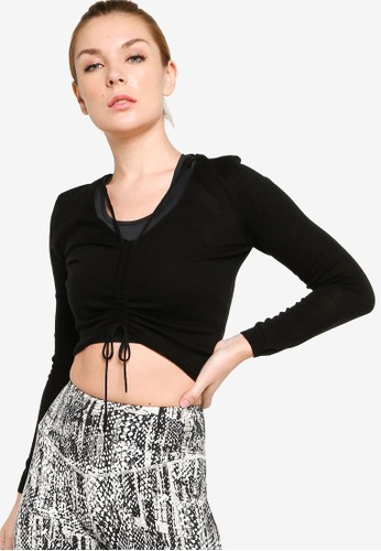 L'urv black Dynamite Ruched Top 8E070AAFE54C98GS_1