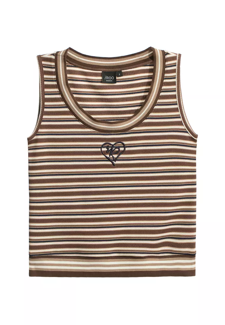 Brown Stripe Tank Top