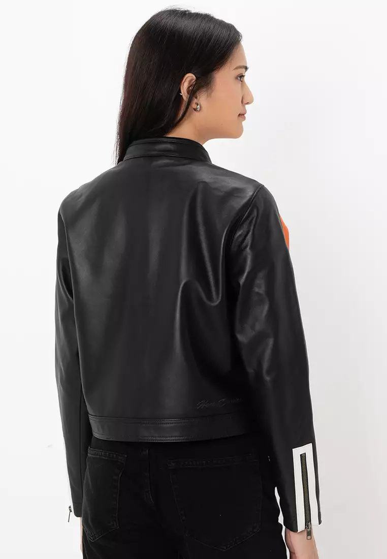 Harley-Davidson® Essential Moto Blocked Leather Jacket
