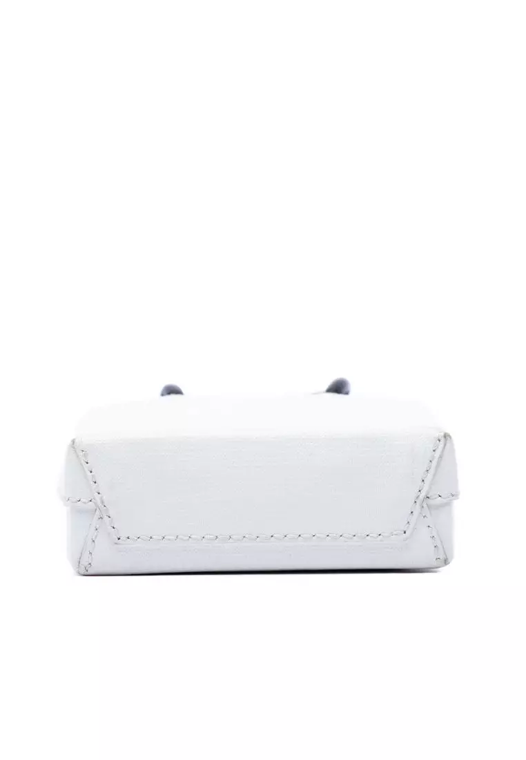Pre-Loved Balenciaga Mini Calfskin Logo Shopping Phone Holder