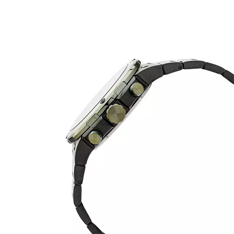 Jam Tangan Pria Expedition Chronograph E 6837 MC BGAGN Men Dual Tone Dial Black Stainless Steel Strap