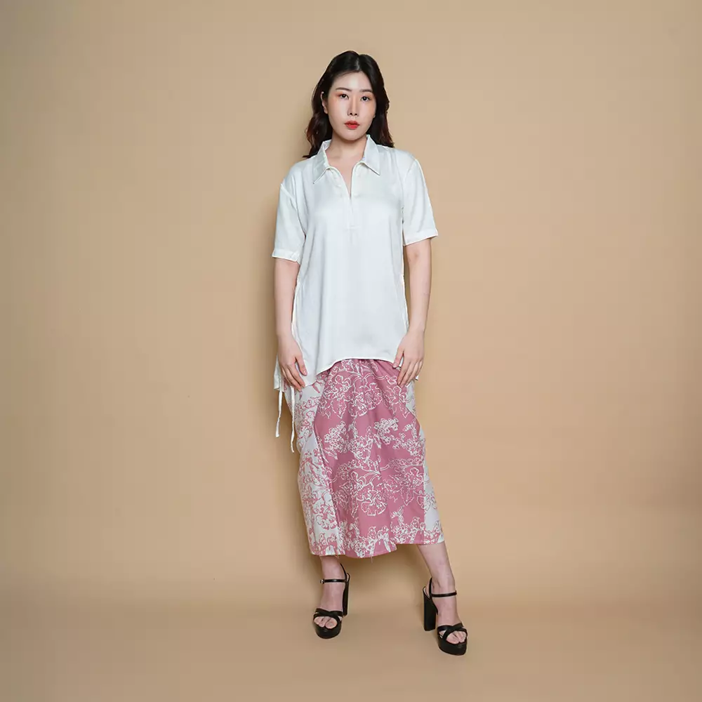 POLO SHIRT DRAWSTRING WHITE