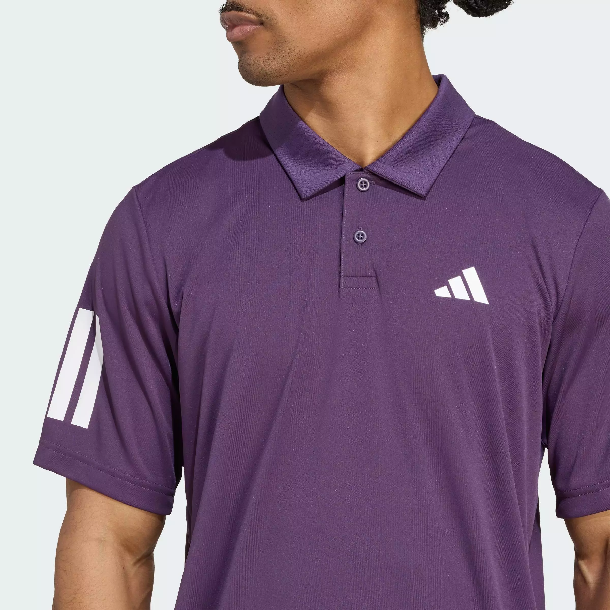 Tennis Club Tennis 3-Stripes Polo Shirt Men Purple JY2901