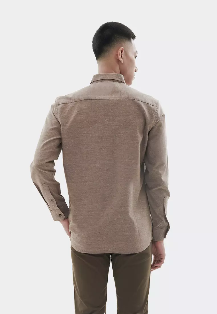 MANZONE Kaos lengan panjang pria HUDSON-BROWN