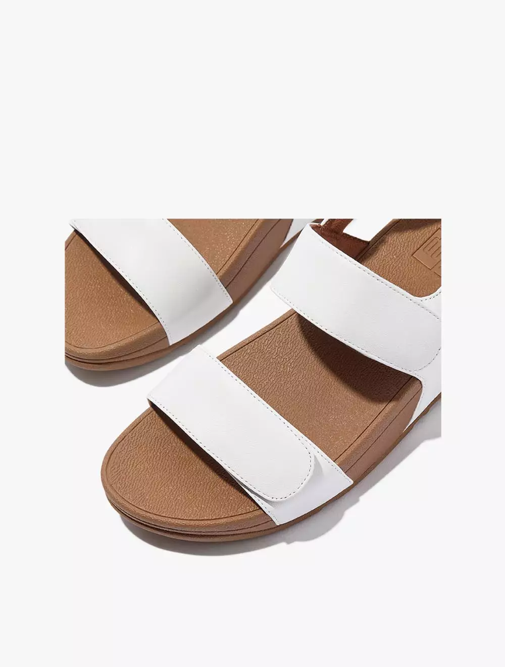 Fitflop Lulu Adjustable Leather Back-Strap Sandals - Urban White