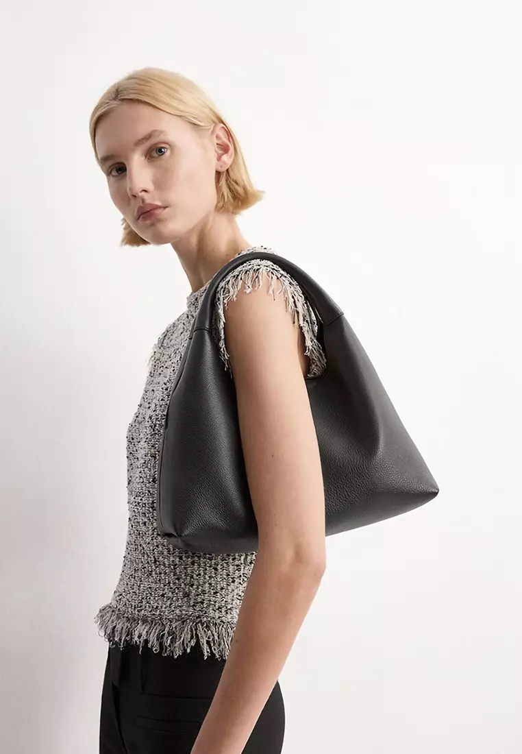 Fringed Tweed Top