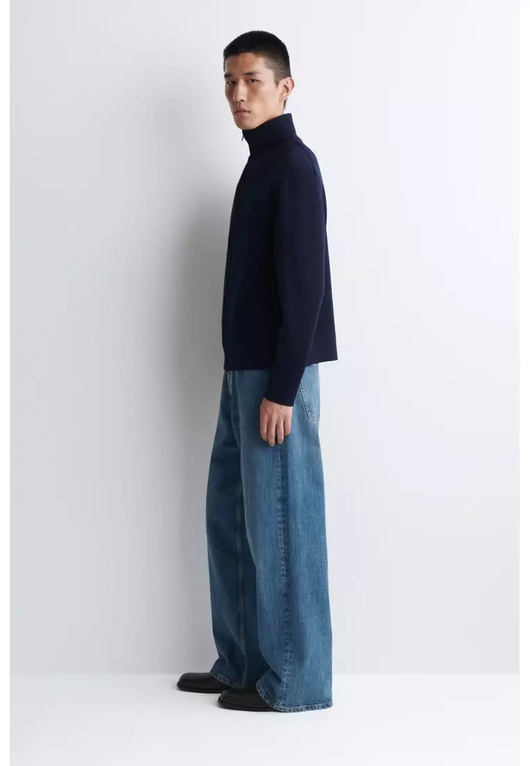 COS MILANO KNIT FUNNEL-NECK ZIP-UP JACKET 2026 | Buy COS Online ...