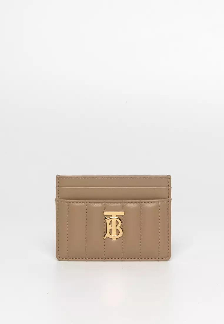 Grainy Leather TB Card Case in Oat Beige - Women | Burberry® Official